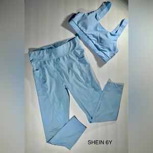 SHEIN Light Blue Kids Matching Set